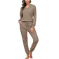 Set da donna composto da top a maniche lunghe e jogger per il relax