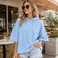 Felpa da donna con maniche larghe vestibilità comoda, felpa casual con cappuccio