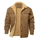 Giacca cargo utility casual in sherpa da uomo