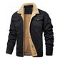 Giacca cargo utility casual in sherpa da uomo