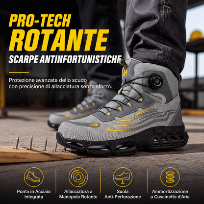 Scarpe antinfortunistiche alte con puntale in acciaio e suola resistente alle forature