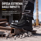 Scarpe antinfortunistiche alte con puntale in acciaio e suola resistente alle forature