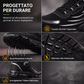 Scarpe antinfortunistiche alte con puntale in acciaio e suola resistente alle forature