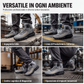 Scarpe antinfortunistiche alte con puntale in acciaio e suola resistente alle forature