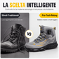 Scarpe antinfortunistiche alte con puntale in acciaio e suola resistente alle forature