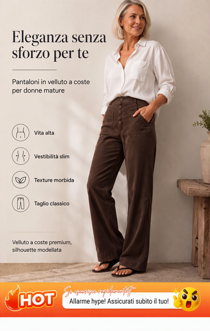 📢📢Sconto del 50%!!!🎉✨Pantaloni a zampa in velluto a coste da donna – Velluto a coste morbido, taglio comodo e facili da abbinare – Perfetti per la vita quotidiana, il tempo libero e le giornate fresche