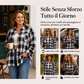 Camicia da donna a scacchi con bottoni