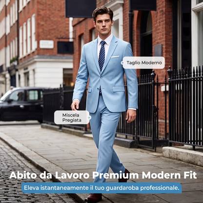 Set completo da uomo da lavoro modello moderno, composto da 2 pezzi