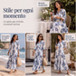 Abito lungo da donna con stampa floreale