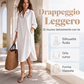 Abito camicia da donna in cotone e lino, taglio comodo con tasche