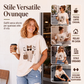 T-shirt da donna con stampa fantasma