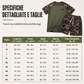 Set da uomo composto da camicia a maniche corte mimetica casual e shorts