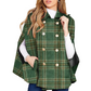 Cappotto a mantella scozzese vintage da donna