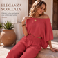Set da donna con top a spalle scoperte e pantaloni a gamba larga