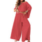 Set da donna con top a spalle scoperte e pantaloni a gamba larga