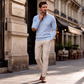 Felpa da uomo casual oversize jacquard