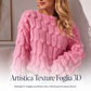 Maglione oversize da donna lavorato a maglia con dettagli scavati