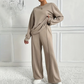 Completo donna confortevole maglia a maniche lunghe e pantaloni