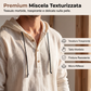Camicia con cappuccio da uomo, casual, a maniche lunghe e traspirante