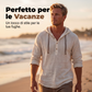 Camicia con cappuccio da uomo, casual, a maniche lunghe e traspirante