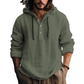 Camicia con cappuccio da uomo, casual, a maniche lunghe e traspirante