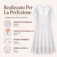 Abito lungo da donna con scollo a V in pizzo e crochet