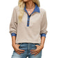 📢📢Sconto del 50%!!!🎉✨Top in maglia da donna con collo in denim a contrasto