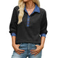 📢📢Sconto del 50%!!!🎉✨Top in maglia da donna con collo in denim a contrasto