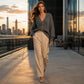 Cardigan oversize in maglia con scollo a V da donna