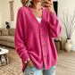 Cardigan oversize in maglia con scollo a V da donna