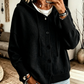 Cardigan lavorato a maglia con cappuccio da donna