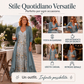 Completo da donna: canotta abito con stampa floreale e cardigan