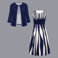 Set da donna a 2 pezzi: abito senza maniche e cardigan