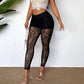 Pantaloni da donna sexy in pizzo e rete trasparente