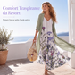 Set da donna: abito lungo maxi a fiori in stile boho e copricostume