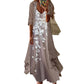 Set da donna: abito lungo maxi a fiori in stile boho e copricostume