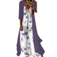 Set da donna: abito lungo maxi a fiori in stile boho e copricostume