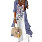 Set da donna: abito lungo maxi a fiori in stile boho e copricostume