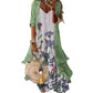 Set da donna: abito lungo maxi a fiori in stile boho e copricostume