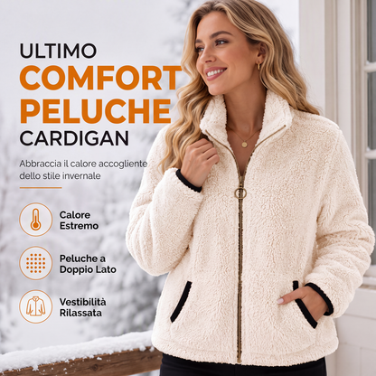Cardigan con zip casual da donna