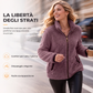 Cardigan con zip casual da donna