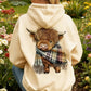 Felpa con cappuccio in pile con mucca delle Highlands carina
