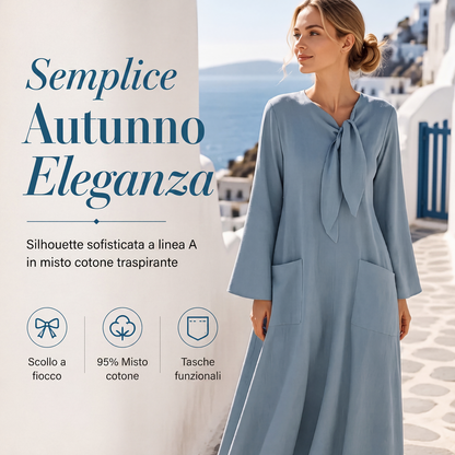 Vestito midi con tasche facile da indossare