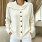 Cardigan in maglia da donna con colletto irregolare