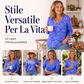 Top da donna elegante con stampa floreale e scollo a V