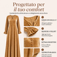 Abito lungo da donna in velluto elegante con maniche a volant