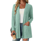 Cardigan casual da donna aperto sul davanti con tasche
