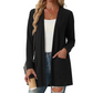 Cardigan casual da donna aperto sul davanti con tasche