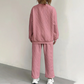 Completo casual da 2 pezzi: maglione in maglia a maniche lunghe e pantaloni