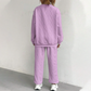 Completo casual da 2 pezzi: maglione in maglia a maniche lunghe e pantaloni